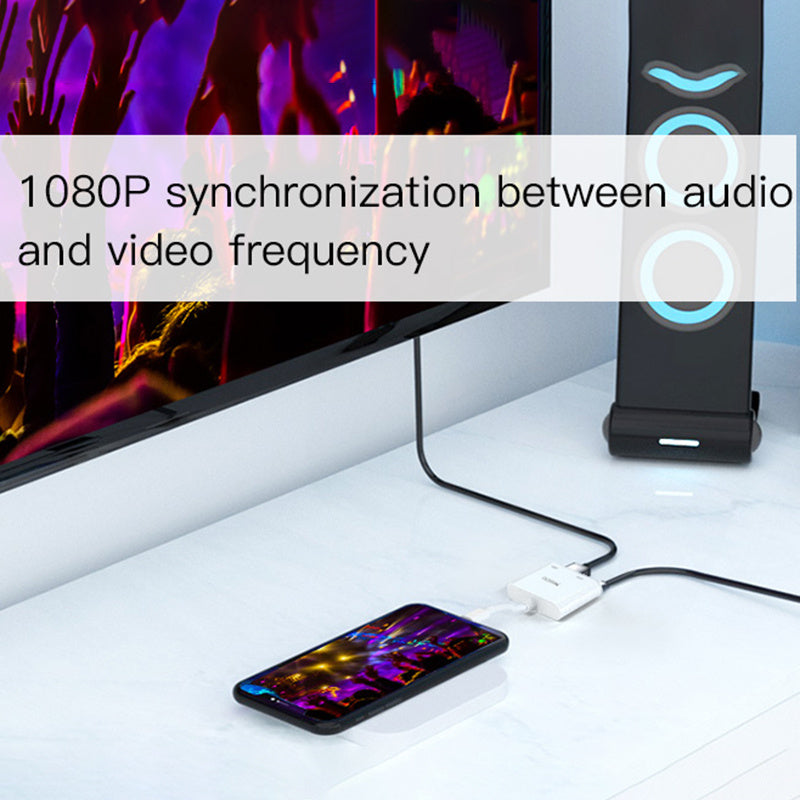 YESIDO HM06 Lightning to HDMI 1080P HD Video Converter Adapter with PD Charging Port