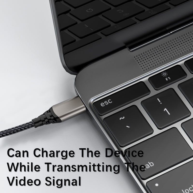 YESIDO HM07 1.8m 4K / 60Hz Type-C to HDMI HD Video Adapter Cable with PD Power Source Port