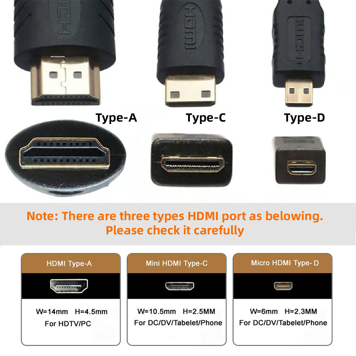 HD-014-AMCF 15cm Mini HDMI Type-C Socket Female to HDMI Type-A Male Adapter Cable for Camera HDTV 4K 1080P