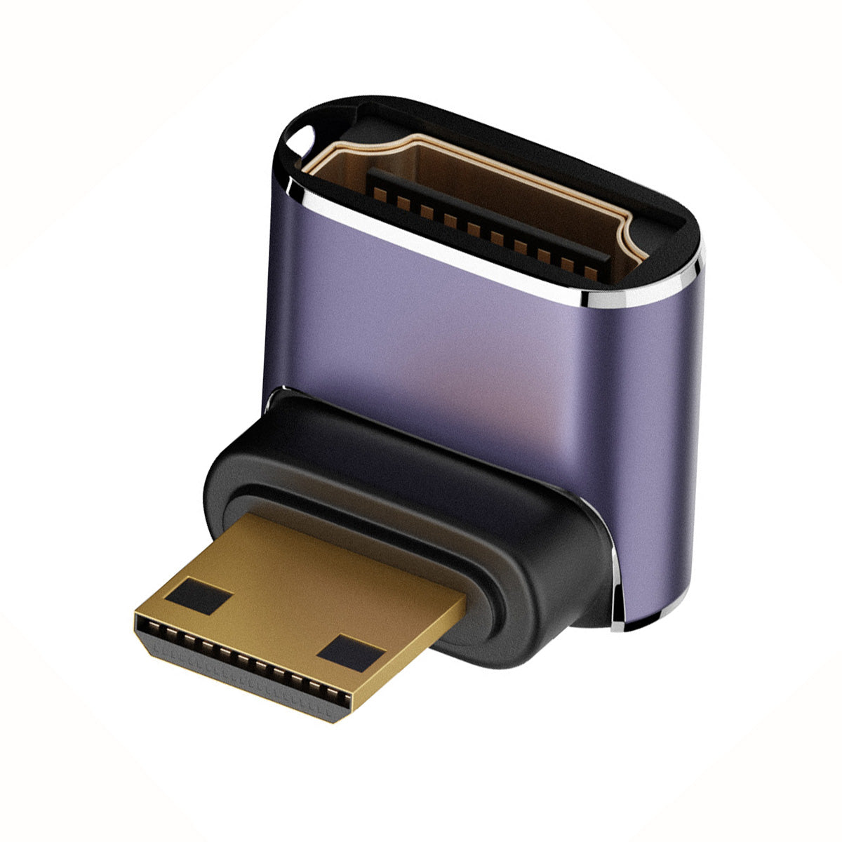 HD-038-C8K05 Mini HDMI Male to HDMI 2.1 Female UHD Extension Converter Angled Adapter Support 8K 60hz HDTV