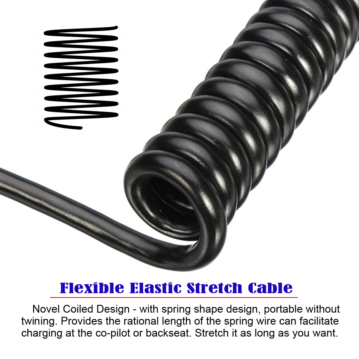 HD-037-LE Micro HDMI 1.4 Male to HDMI Male 4K 60Hz Stretch Coiled Cable 90 Degree Left Angled Cord for HDTV Laptop Monitor