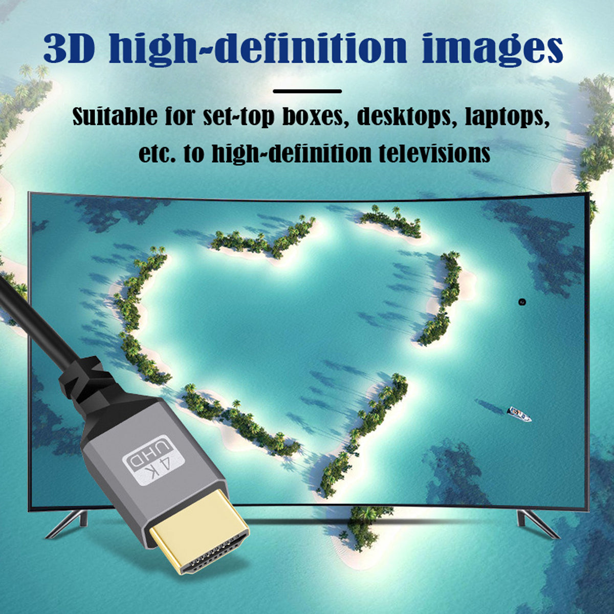 HD-037-LE Micro HDMI 1.4 Male to HDMI Male 4K 60Hz Stretch Coiled Cable 90 Degree Left Angled Cord for HDTV Laptop Monitor