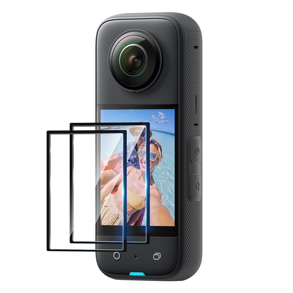 Uniqkart 1111354 2Pcs PMMA Camera Screen Protection Film for Insta360 X3, HD Clear Anti-explosion Curved Design Screen Protector