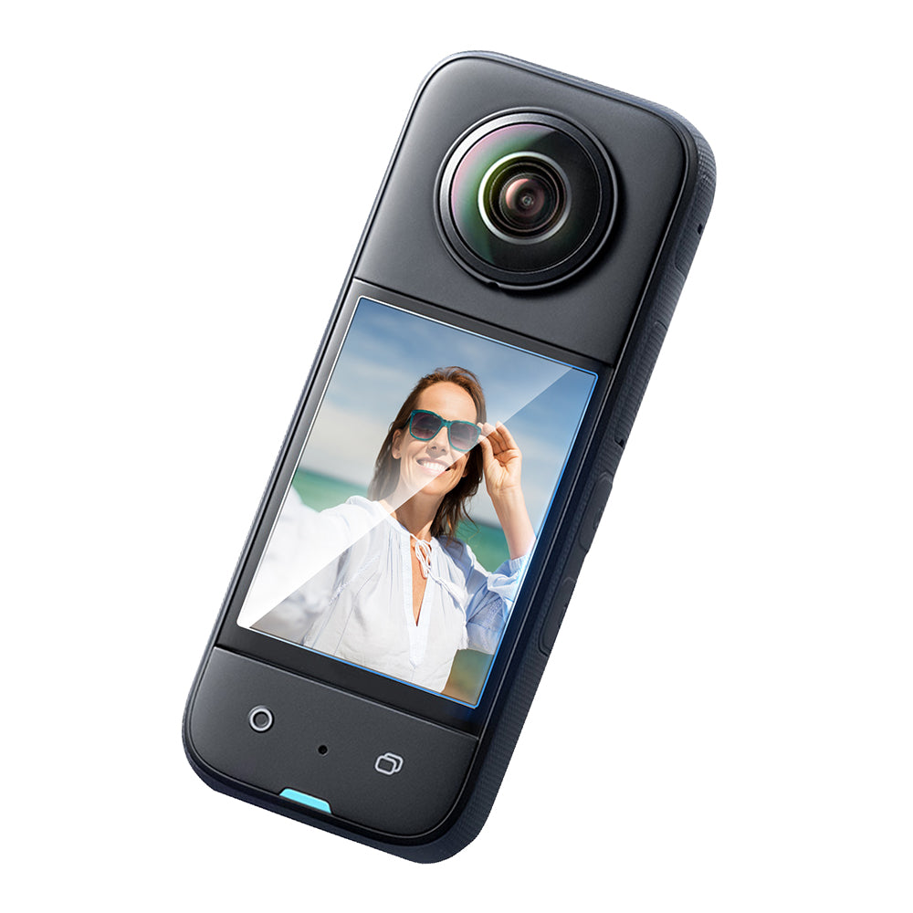 Uniqkart 1111354 2Pcs PMMA Camera Screen Protection Film for Insta360 X3, HD Clear Anti-explosion Curved Design Screen Protector