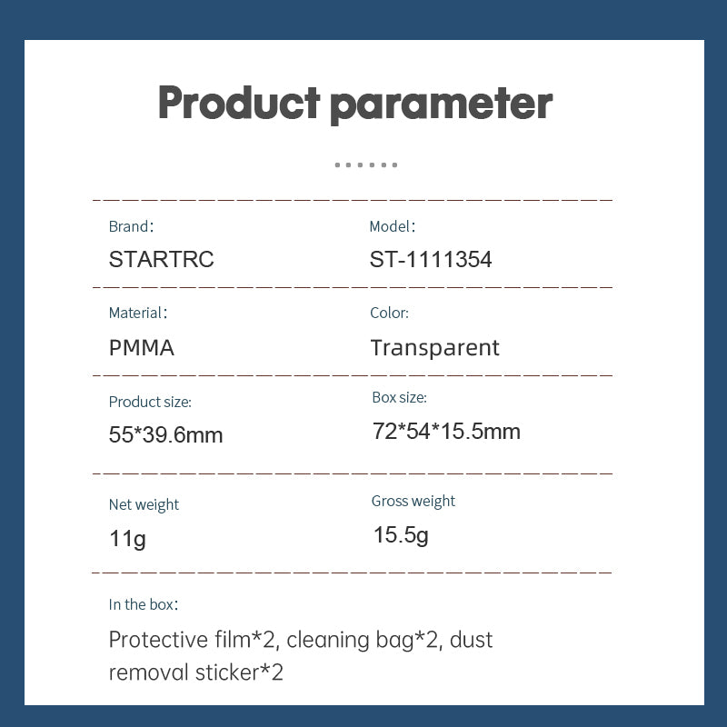 Uniqkart 1111354 2Pcs PMMA Camera Screen Protection Film for Insta360 X3, HD Clear Anti-explosion Curved Design Screen Protector