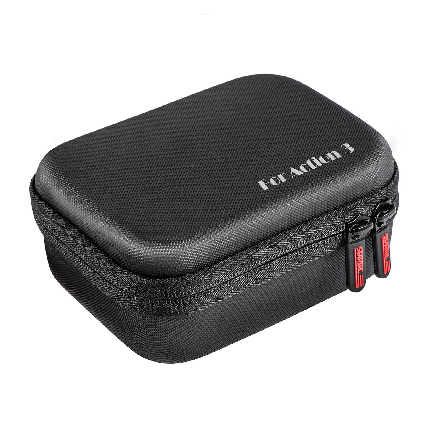 Uniqkart For DJI Osmo Action 3 Portable Shockproof Carrying Case Camera Storage Bag with Carabiner and Hand Strap - Black