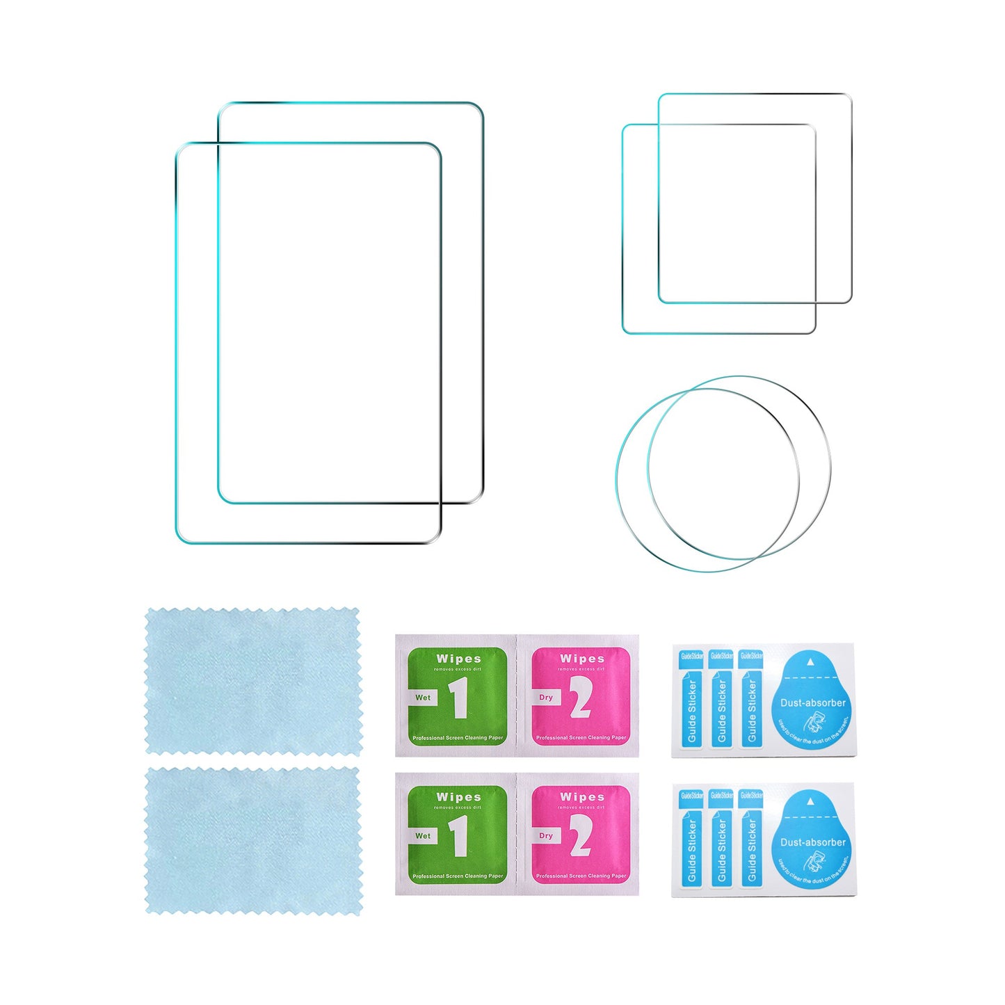 STARTRC 2 Set Protective Film for DJI Osmo Action 3, High Hardness Anti-explosion Tempered Glass Camera Lens + Main Screen + Front Screen Protector