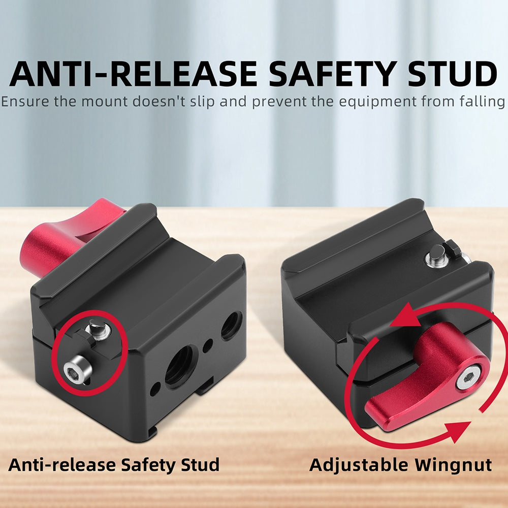 RO-HC522 For DJI RS 3 / RS 3 Pro / RSC 2 / RS2 Camera Stabilizer Cold Shoe 1 / 4 3 / 8 Screw Hole Expansion Adapter