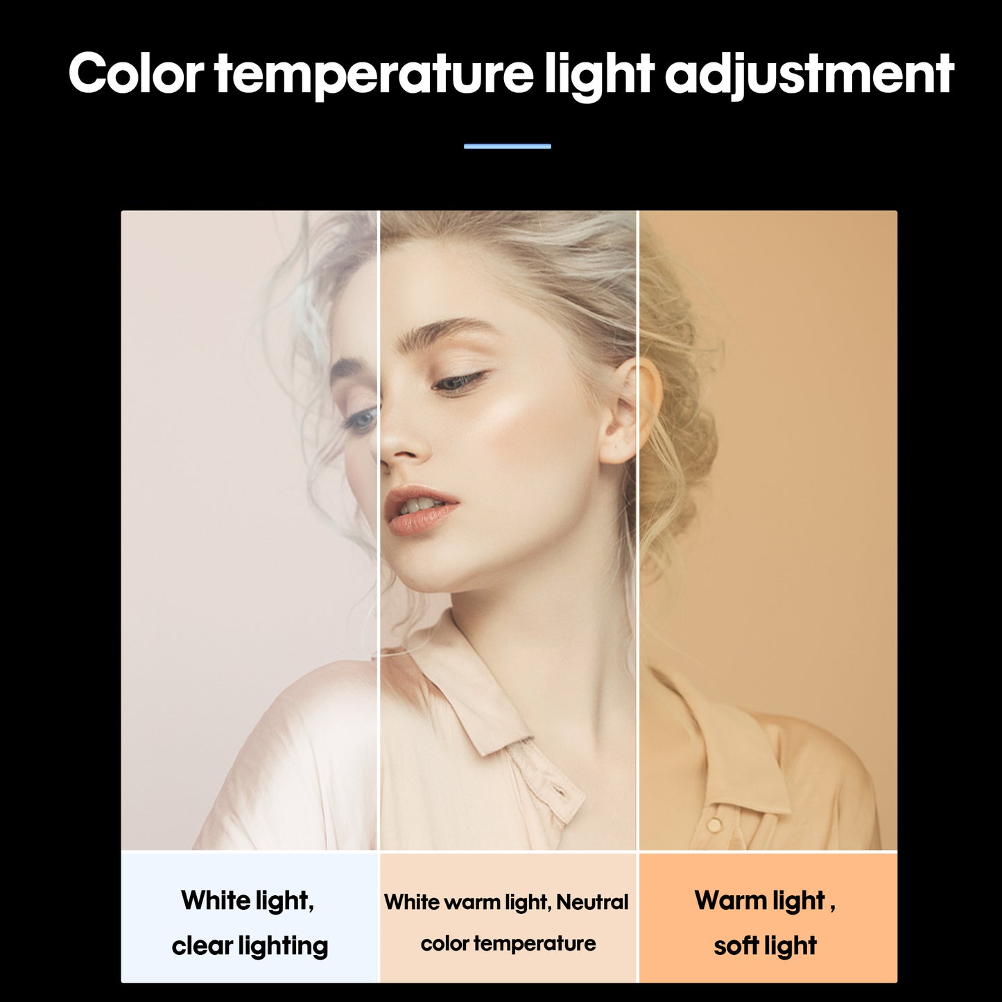 Uniqkart 1YTY0001 For DJI OM6 / OM SE / OM 5 / OM4 SE Magnetic Fill Light 3 Light Modes Phone Video Vlog Fill Light