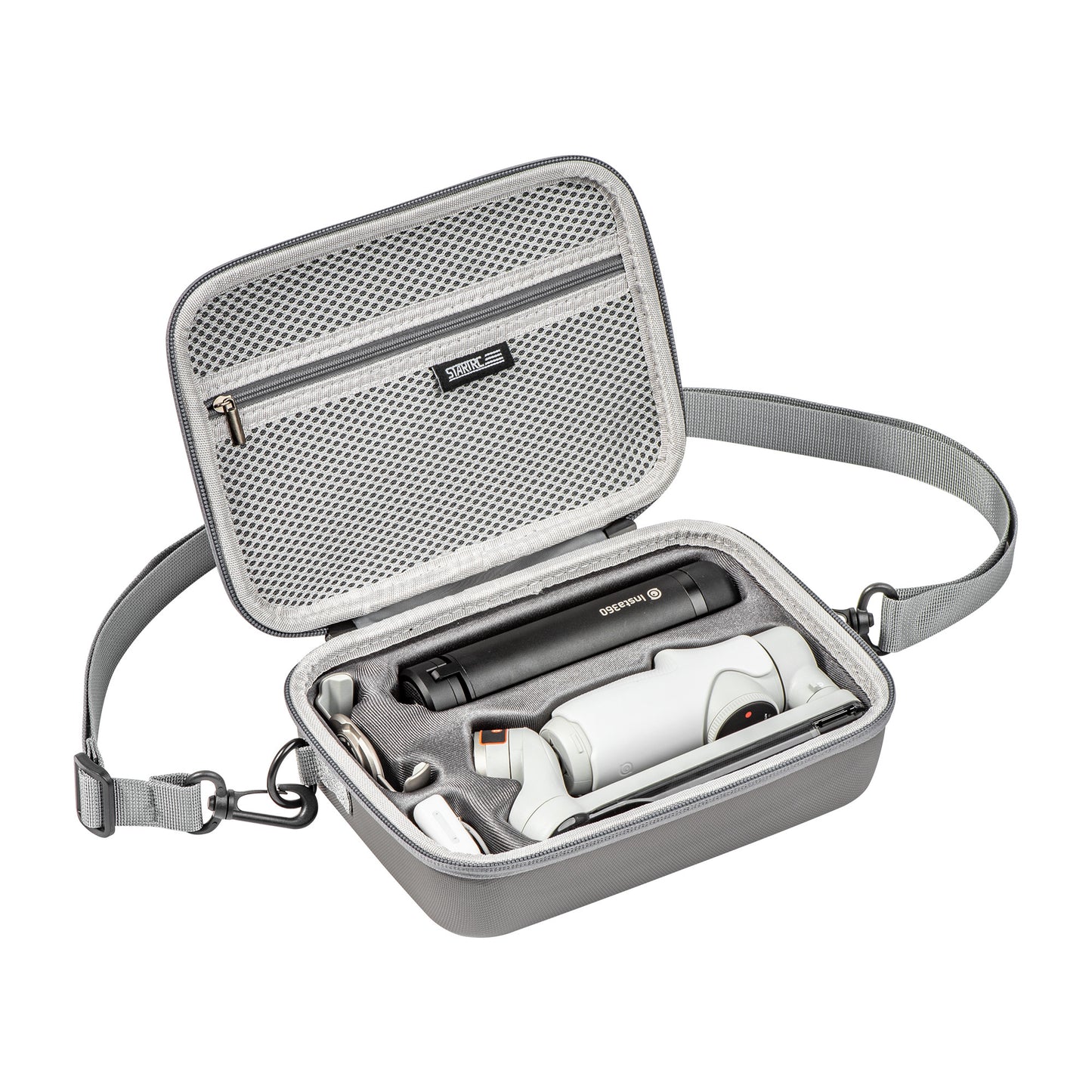 Uniqkart 1119275 Portable Carrying Case for Insta360 Flow Storage Bag Gimbal Stabilizer Zippered Crossbody Bag