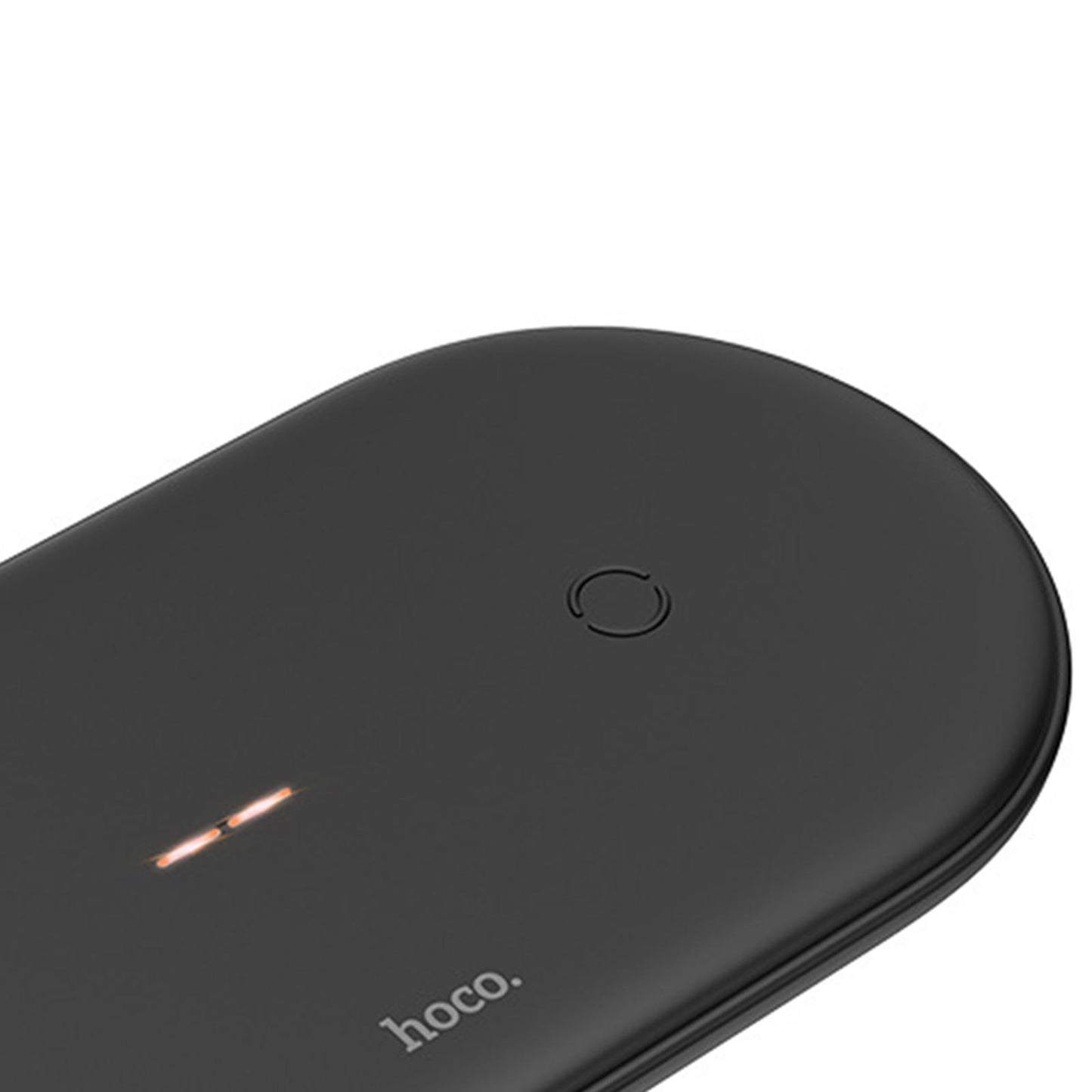 2 in 1 Qi Wireless Charger Pad Fast Dual Charge for Smart Phones Black