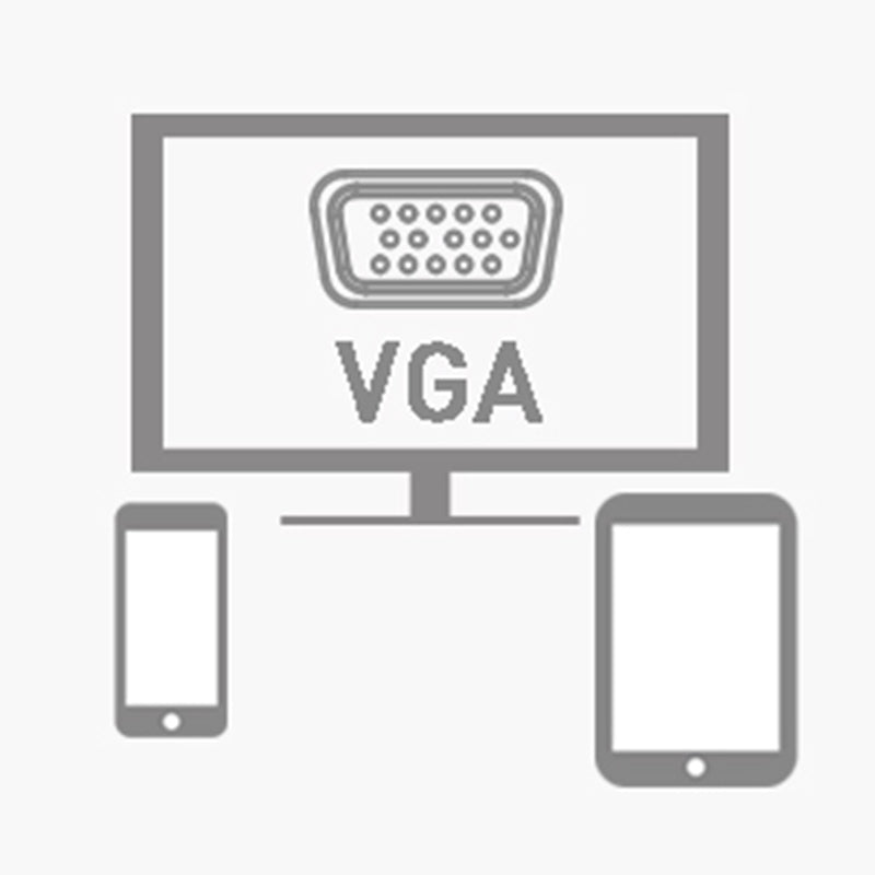 Uniqkart UA17 1.2m USB-C Male to VGA Male Adapter Cable HD Video Conversion Cable