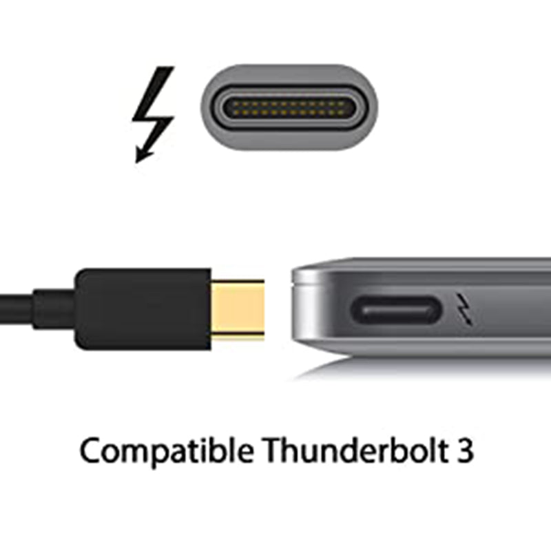 Uniqkart UA17 1.2m USB-C Male to VGA Male Adapter Cable HD Video Conversion Cable