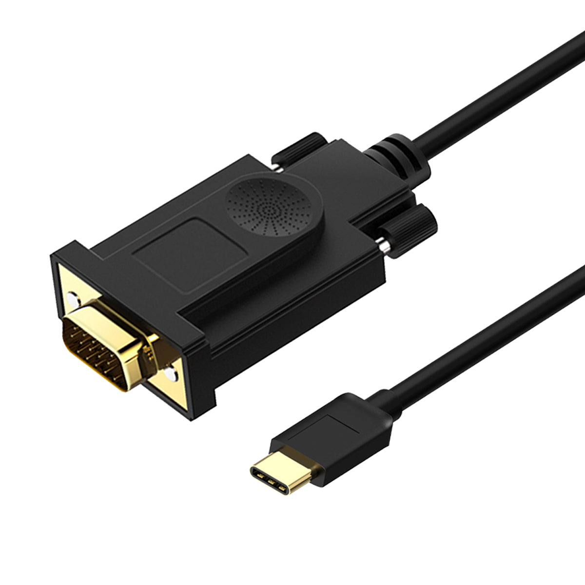 Uniqkart UA17 1.8m USB-C Male to VGA Male 1080P HD Video Adapter Cable