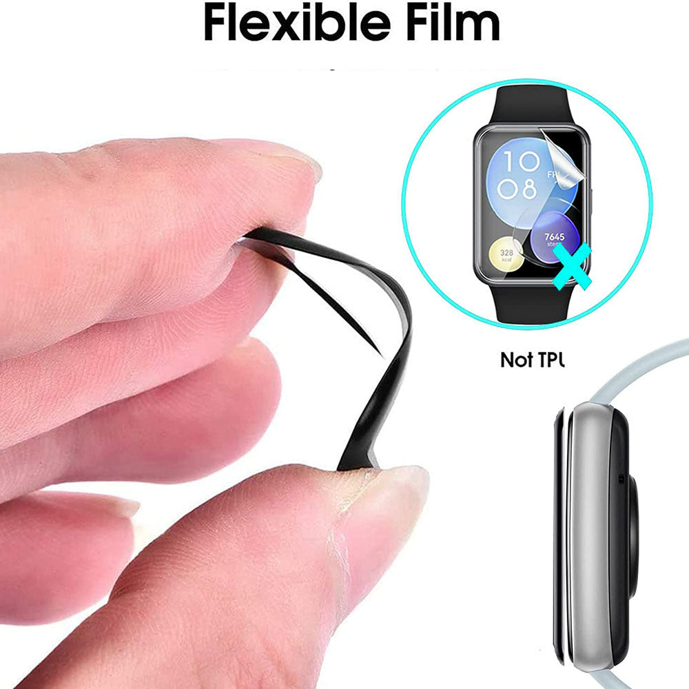 1Pc HD Clear Screen Protector for Huawei Band 8 , Black Edge Anti-scratch 3D PET Screen Film