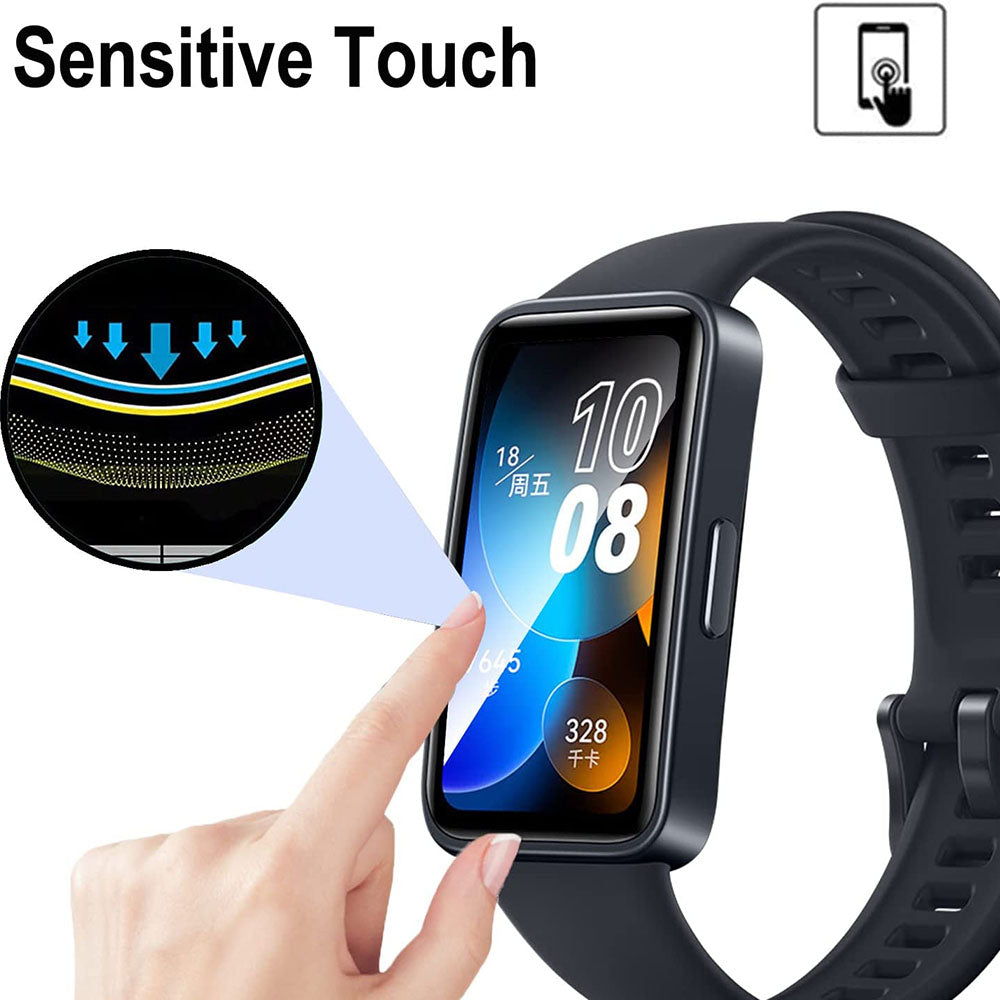 1Pc HD Clear Screen Protector for Huawei Band 8 , Black Edge Anti-scratch 3D PET Screen Film