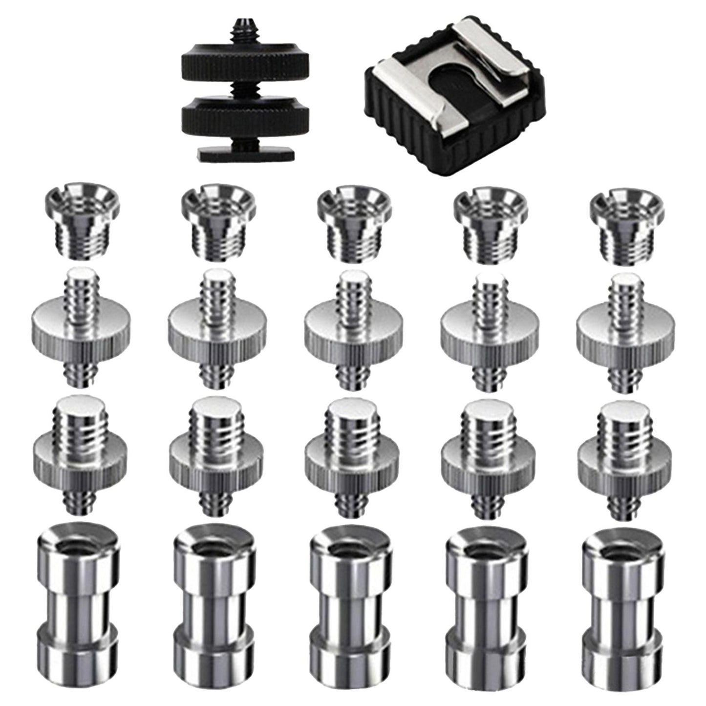 22 Pieces Camera Mount Screw Kit 1/4 inch and 3/8 inch for Ballhead Camera