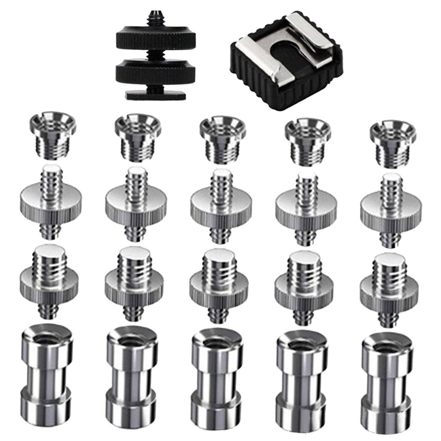22 Pieces Camera Mount Screw Kit 1/4 inch and 3/8 inch for Ballhead Camera