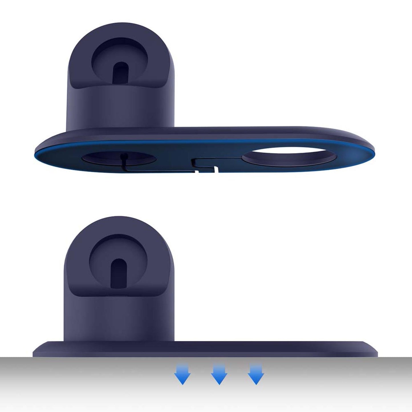 2 in 1 Wireless Charger Stand Dock for MagSafe (Chargers Not Included) Blue