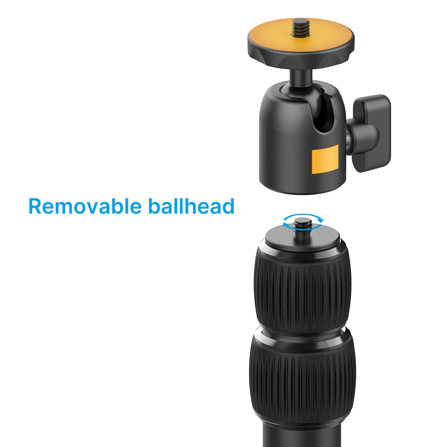 VIJIM LS01 96cm Adjustable Tabletop Stand with Removable Ballhead 1/4 Screw for LED Ring Light