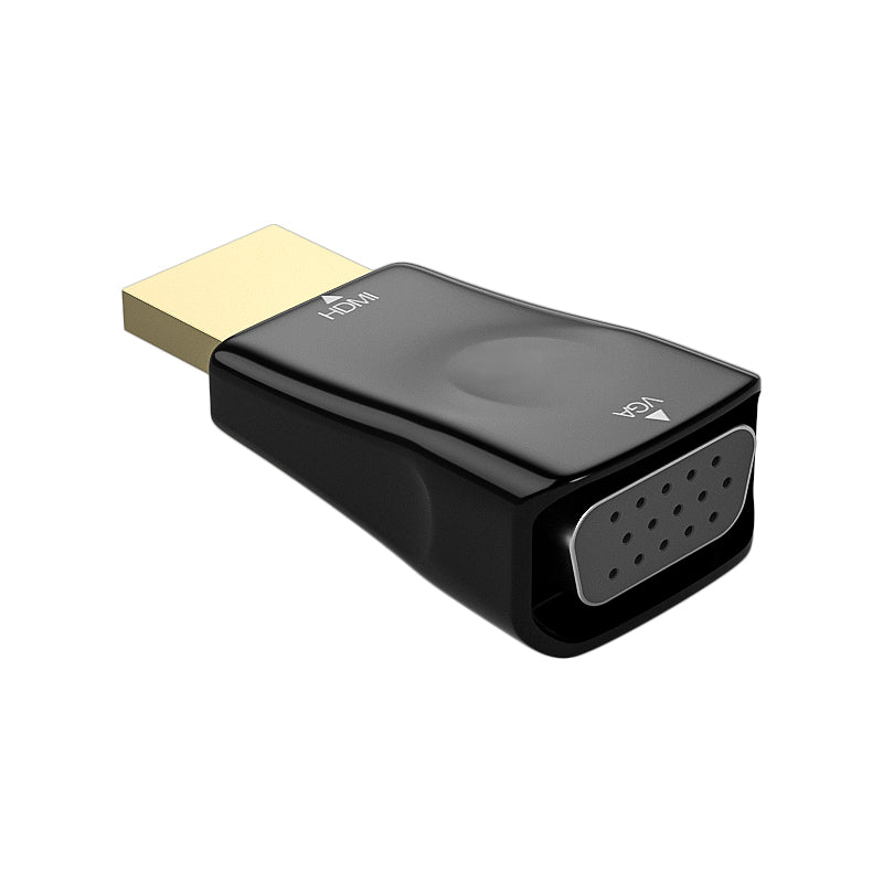 HDMI to VGA Adapter Video Converter for Monitor Projector TV - Black