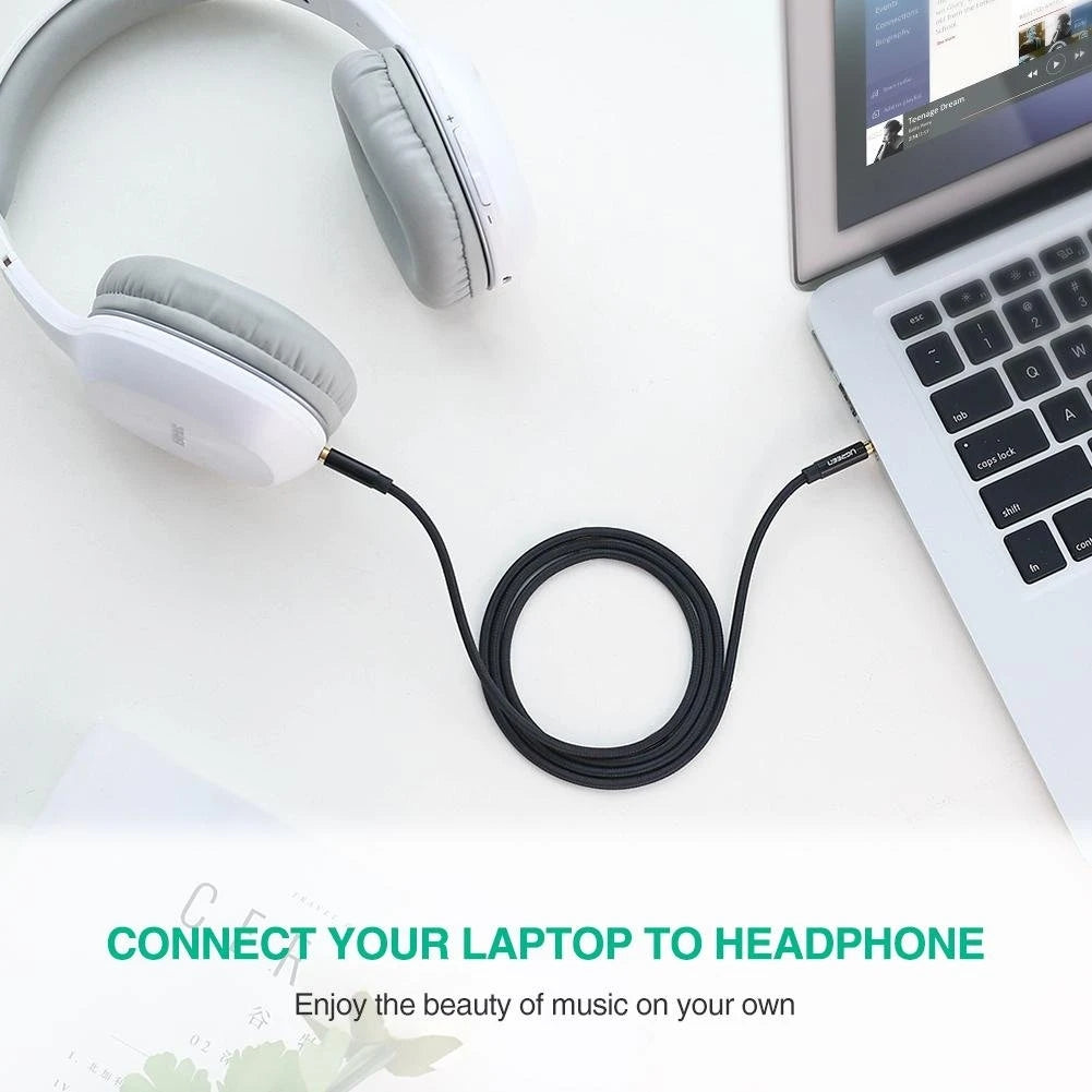 Uniqkart 1m 10685 3.5mm to 3.5mm Male to Male Cable Nylon Braided Audio Cord