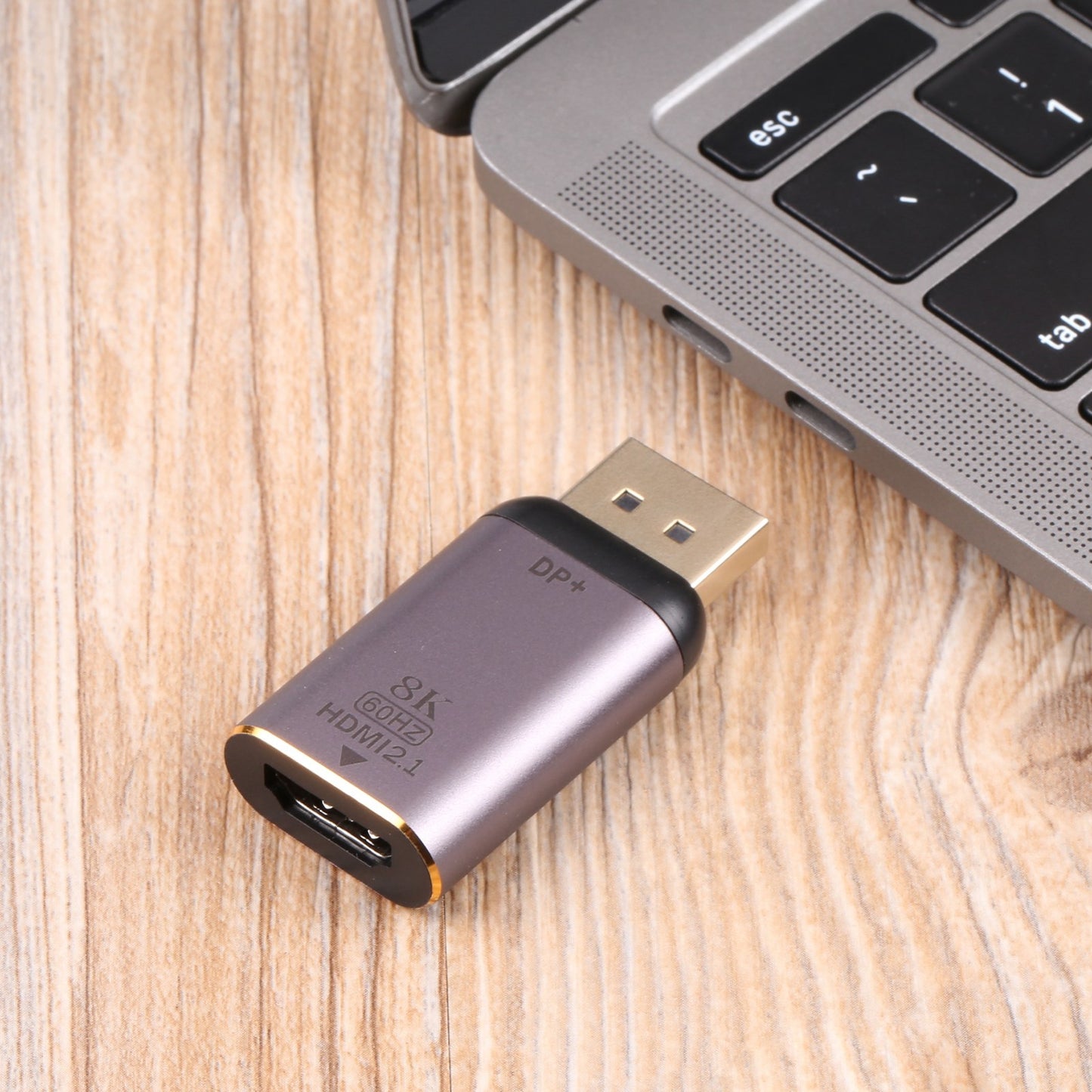 Portable 8K 60Hz HDMI 2.1 Female to DP Male Converter Plug and Play Adapter