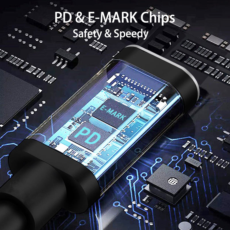 Uniqkart for HP Laptop USB C to 7.4*5.0mm Magnetic Converter Power Cord 100W Fast Charge Cable