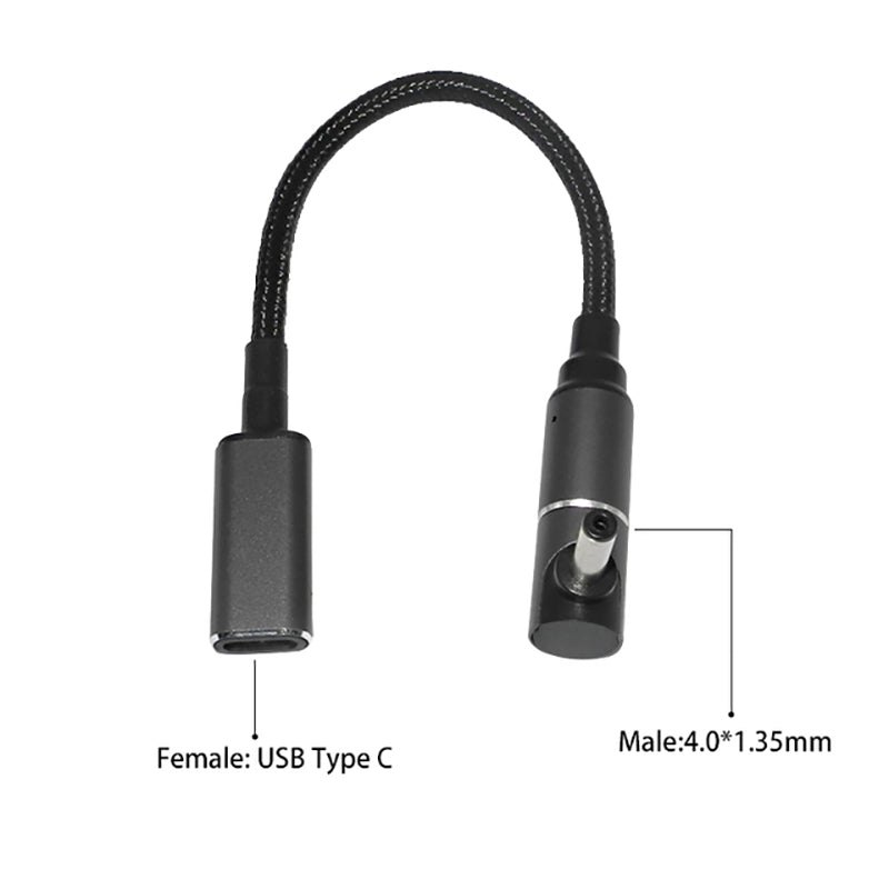 Uniqkart for Asus Laptop 19V 2.37A 3.42A Magnetic USB C to 4.0mm*1.35mm Converter Cable 100W Fast Charging Cord