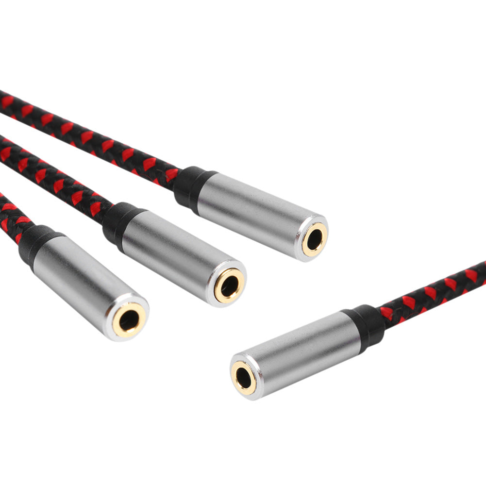 30cm 3.5mm Female to 3 3.5mm Female Jack Audio Cable Headphone Splitter Cord