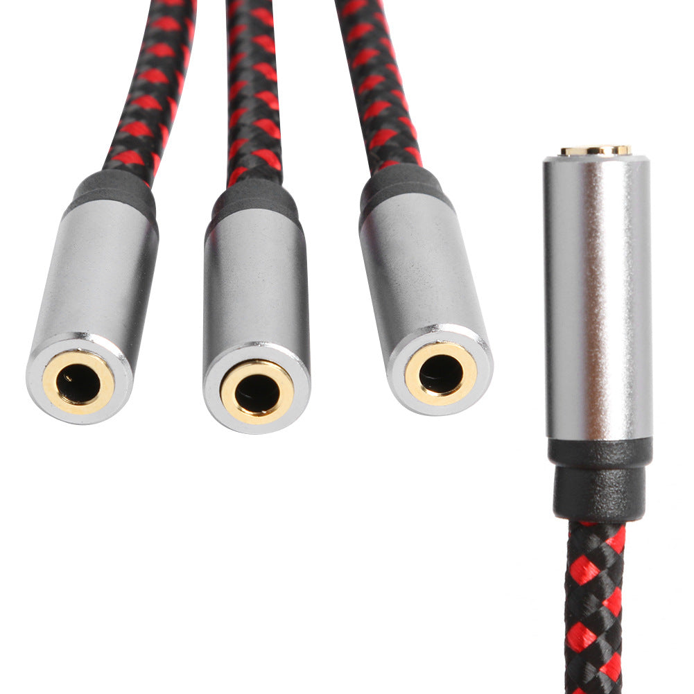 30cm 3.5mm Female to 3 3.5mm Female Jack Audio Cable Headphone Splitter Cord