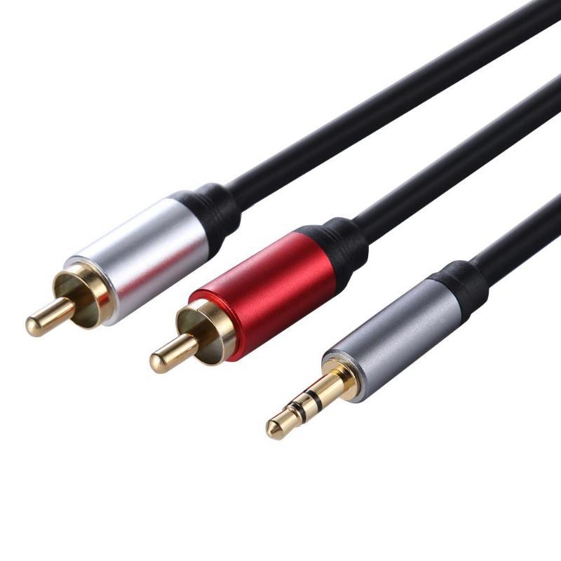 1.8m 3.5mm Male to Dual RCA Male Jack Audio Splitter Cable for Home Audio System