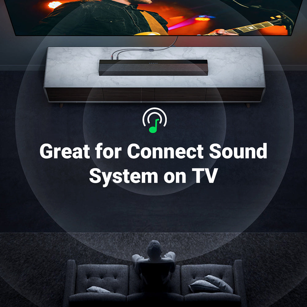 Uniqkart 10561 0.25-Meter 3.5mm AUX Female to 2RCA Male Y Splitter AUX Audio Adapter RCA Cord for Smartphones/Speakers/Tablets/HDTV/MP3 Players