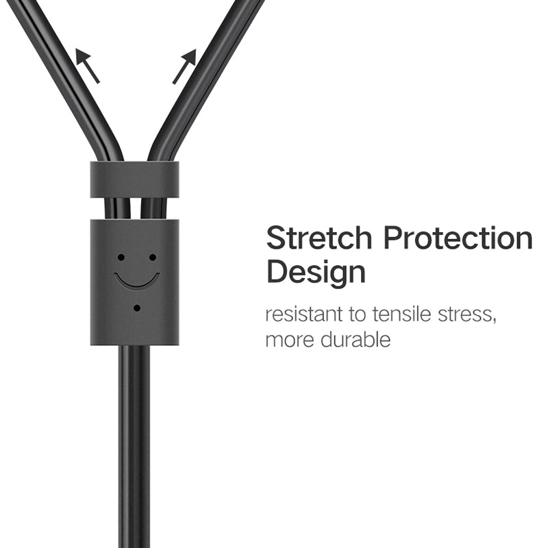 Uniqkart 10772 1-Meter 3.5mm Aux to 2RCA Y Splitter Male Audio Cable High Flexible PVC Jacket for Smartphones/Speakers/Tablets/HDTV/MP3 Players
