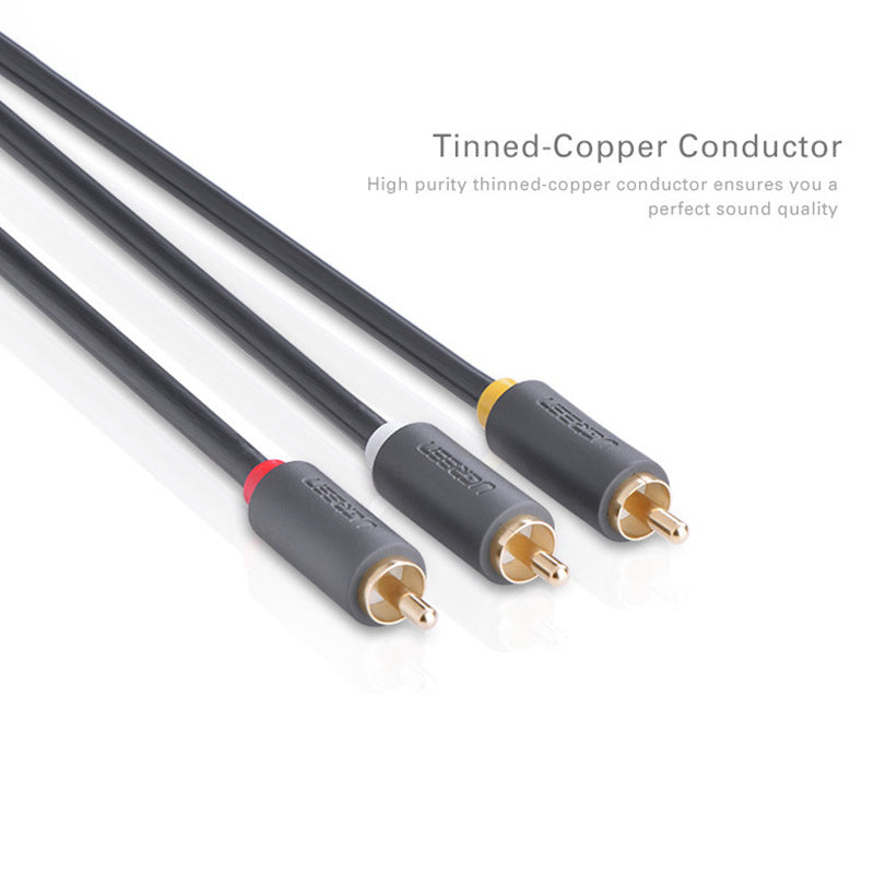 Uniqkart 10524 1.5m 3 RCA Male to 3 RCA Male Stereo Audio Cable AUX Cord