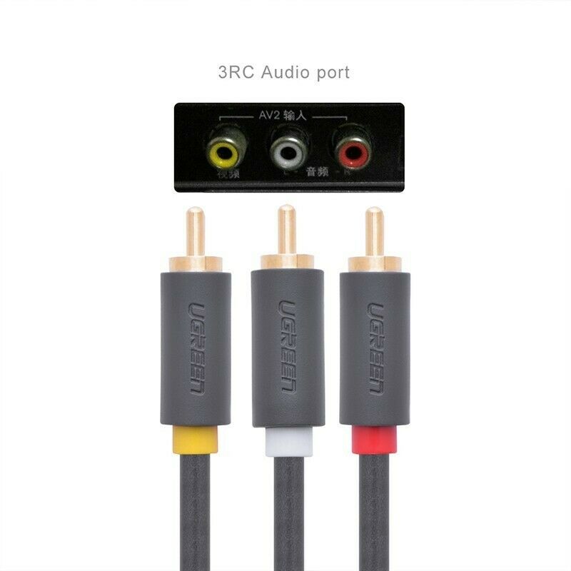 Uniqkart 10524 1.5m 3 RCA Male to 3 RCA Male Stereo Audio Cable AUX Cord