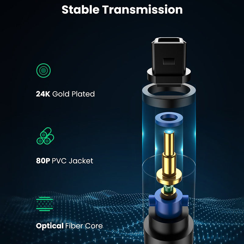 Uniqkart 1.5m For Xbox 360 Soundbar Speaker Amplifier Toslink Digital Fiber Optical Audio Cable SPDIF Coaxial Cable