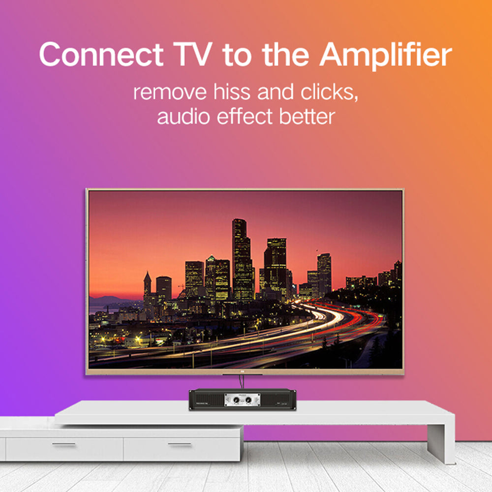 Uniqkart 1.5m For Home Theater DVD TV Amplifier CD Soundbox 2RCA to 2 RCA Male to Male HiFi Stereo Audio Cable