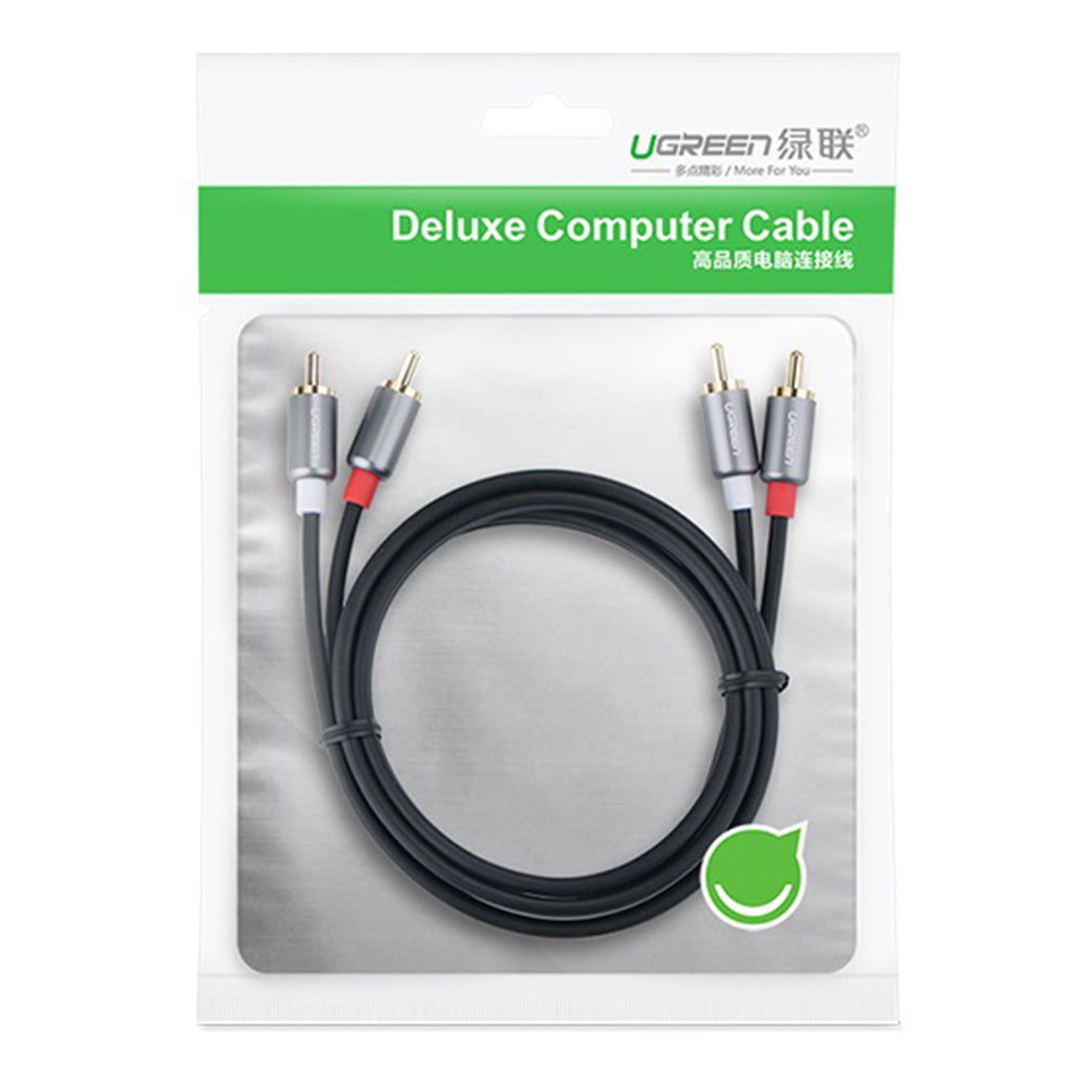 Uniqkart 1.5m For Home Theater DVD TV Amplifier CD Soundbox 2RCA to 2 RCA Male to Male HiFi Stereo Audio Cable