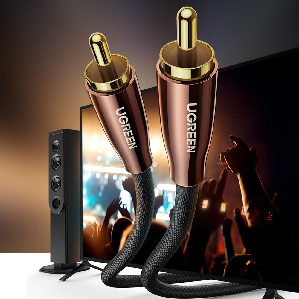 Uniqkart 3m RCA Male to Male Gold Plated Plug Digital Coaxial Audio Cable for DVD/TV/Amplifier Subwoofer Speaker