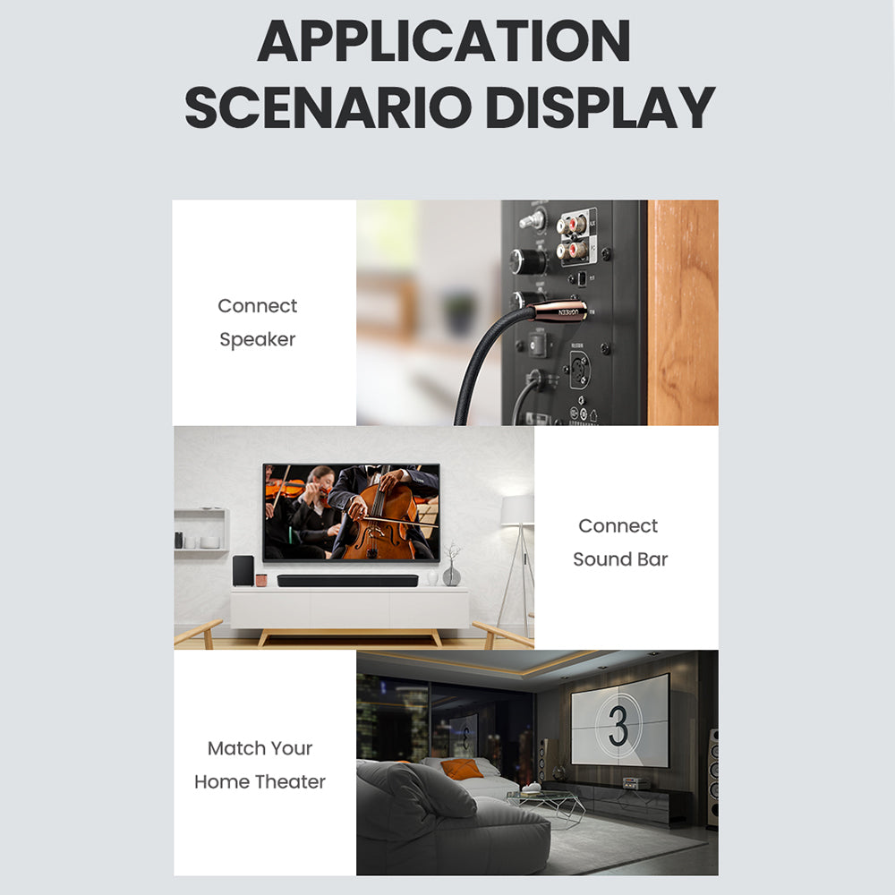 Uniqkart 3m RCA Male to Male Gold Plated Plug Digital Coaxial Audio Cable for DVD/TV/Amplifier Subwoofer Speaker