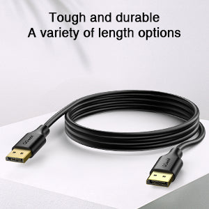 Uniqkart QG-HD16 1.8m DP to DP Cable 4K/60Hz HD Video DisplayPort 1.2 Adapter Cable for HDTV Monitor Projector