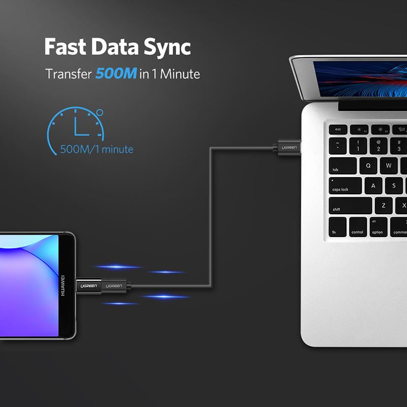 Uniqkart 30865 Type-C Male to Micro USB Female Adapter Mini Portable USB C Converter Compatible with Mobile Phones Tablets Laptops