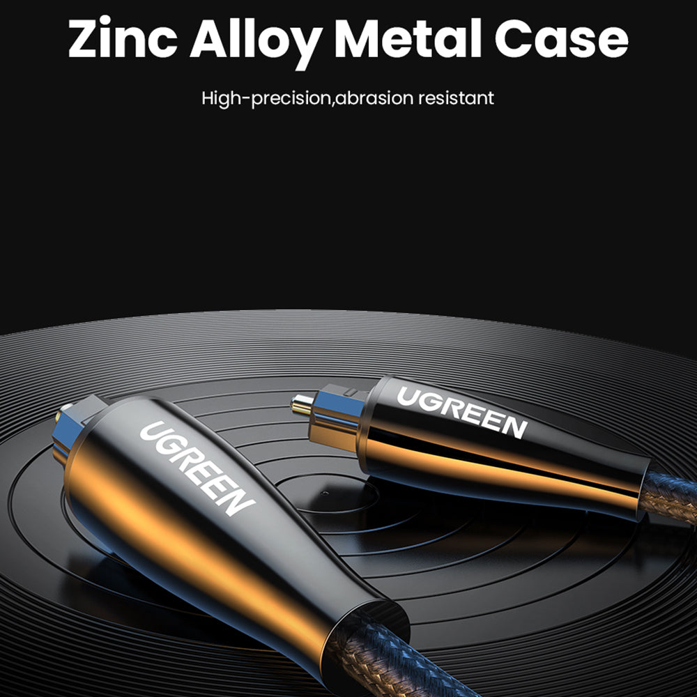 Uniqkart 1.5m Nylon Braided SPDIF Toslink Digital Optical Audio Cable for PS4 TV Box Speaker Wire Soundbar Amplifier Subwoofer