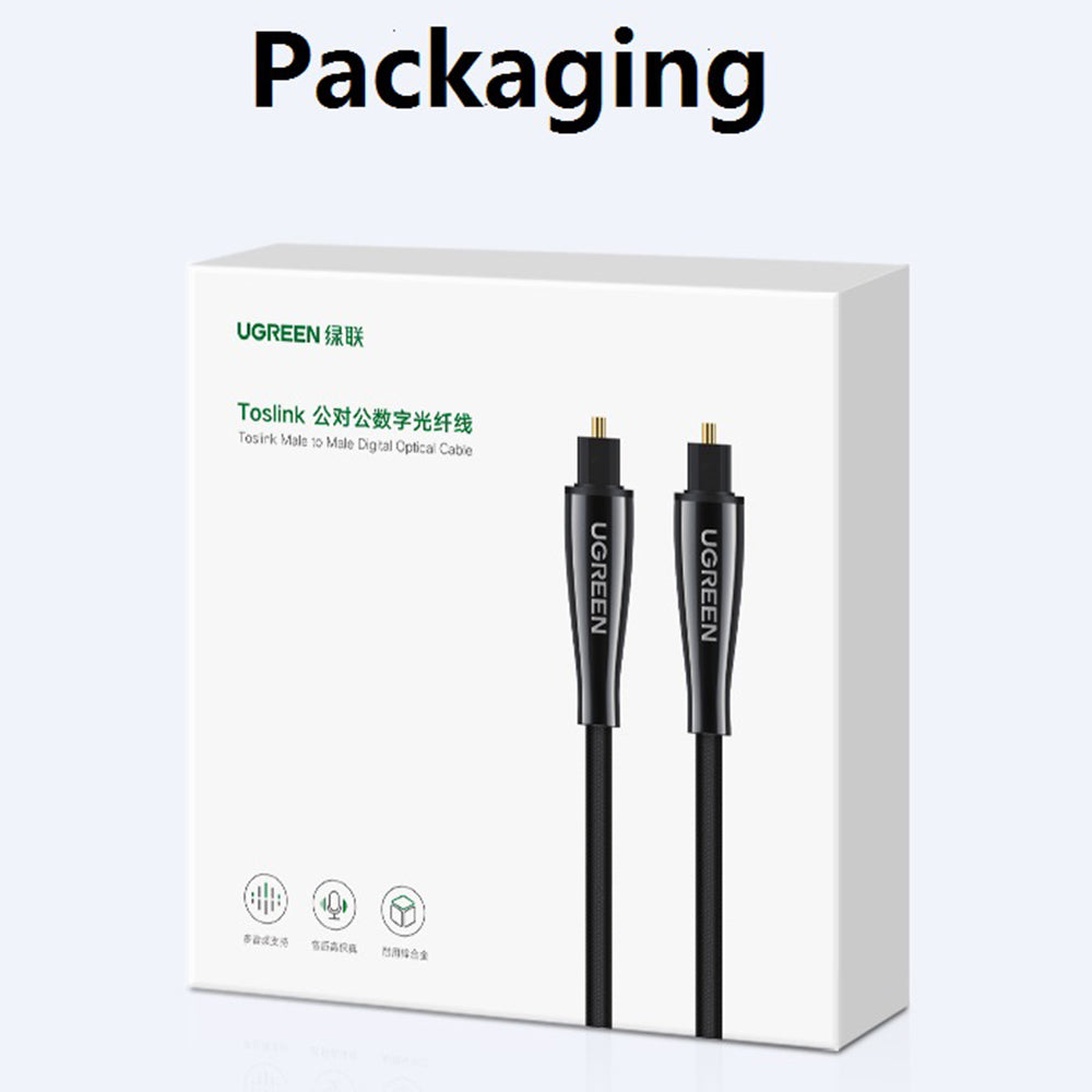 Uniqkart 1.5m Nylon Braided SPDIF Toslink Digital Optical Audio Cable for PS4 TV Box Speaker Wire Soundbar Amplifier Subwoofer