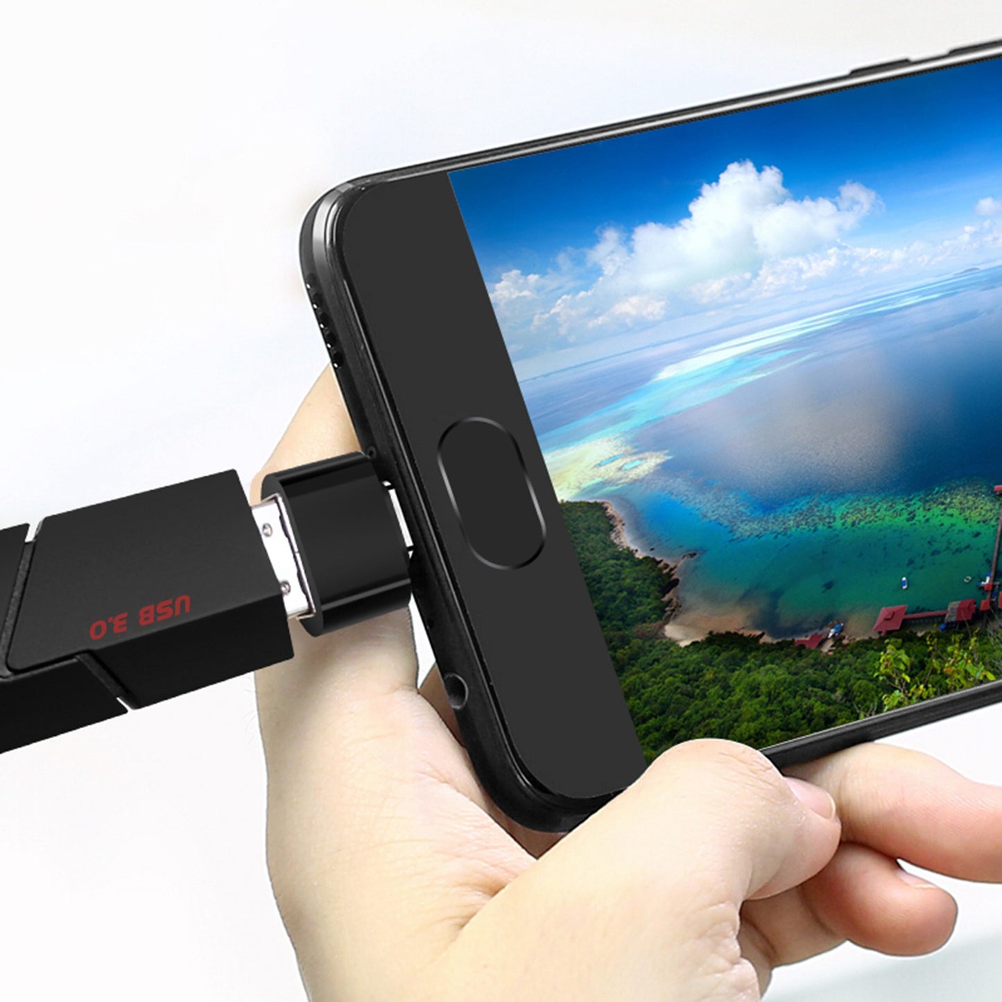 Uniqkart L206 USB 2.0 Female to Micro Male Converter Portable OTG Adapter for Android Smartphone Tablet