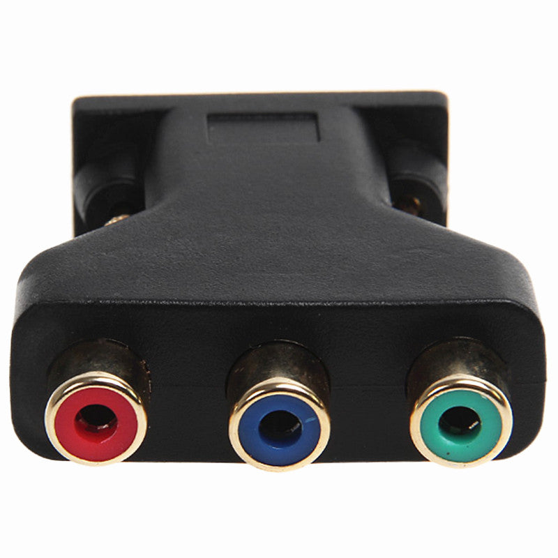 Gold-plated VGA Male to 3RCA Adapter Video Audio VGA Converter Adapter Suitable for HDTV DVD (Red, Blue, Green)