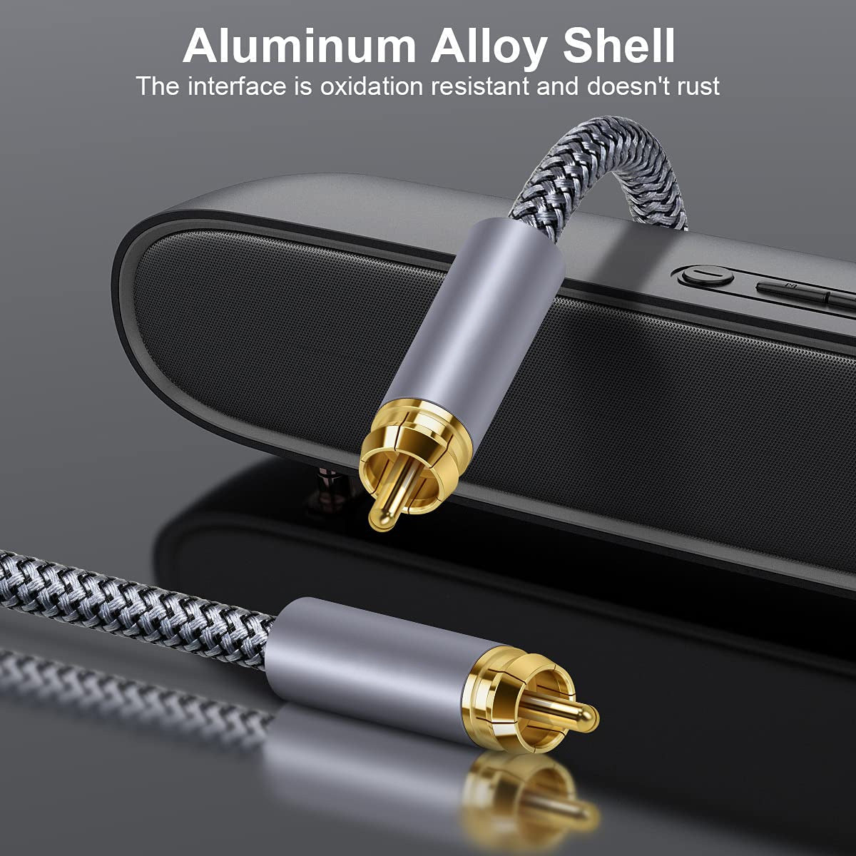 1m Digital Audio SPDIF Coaxial Cable Pure Copper Gold Plated Connector Male to Male RCA to RCA Cable for Home Theater, Subwoofer, Hi-Fi Systems