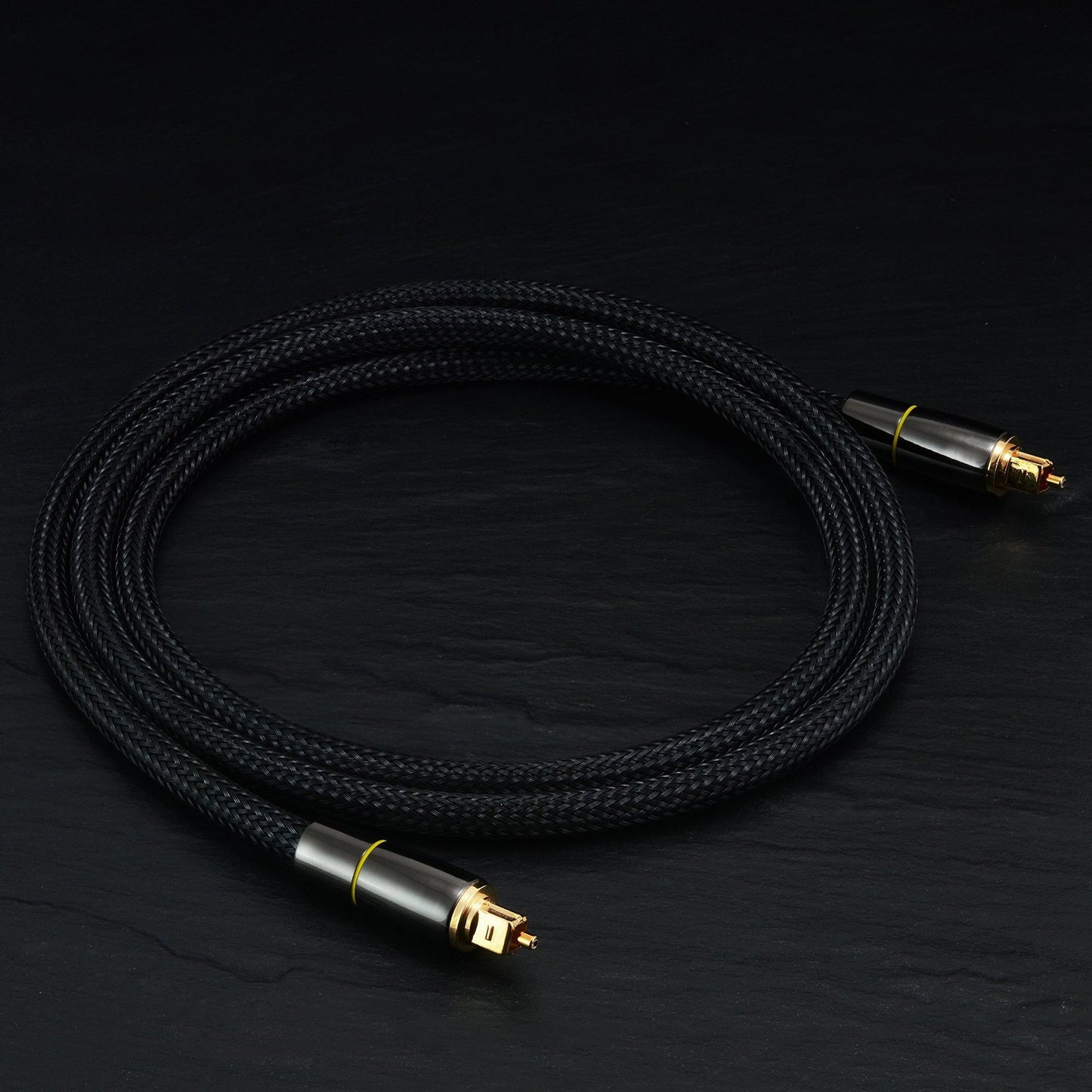 1.5m Digital Fiber SPDIF Line 5.1 Sound Channel Optical Audio Cable Connection Wire for Soundbars, Amplifiers (Yellow Ring)