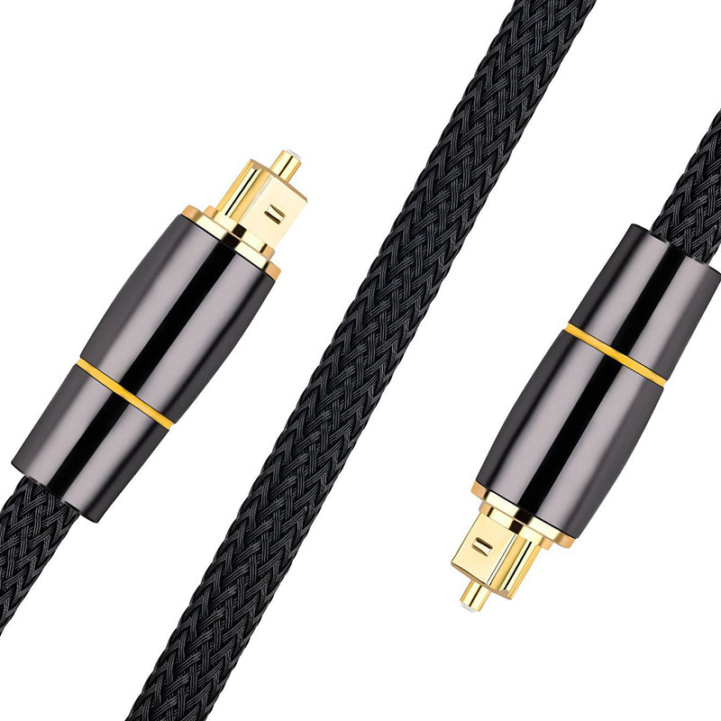 20m Home Theater Soundbar Digital Fiber Optical Audio Cable SPDIF Line 5.1 Channel Connection Wire (Yellow Ring)